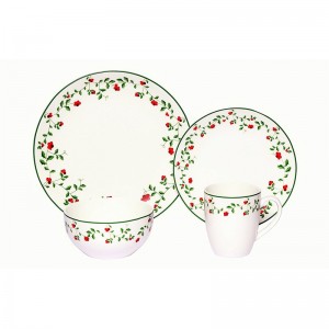 August Grove Alonzo Winterberry Porcelain Coupe 16 Piece Dinnerware Set, Service for 4 AGTG7817